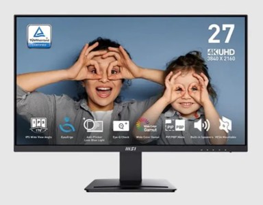 MSI Monitor PRO MP273U, 27", IPS, 4K UHD, 60 Hz, crni